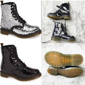 SOLDDr Martens Pascal Black/Silver Sequin SOLD
